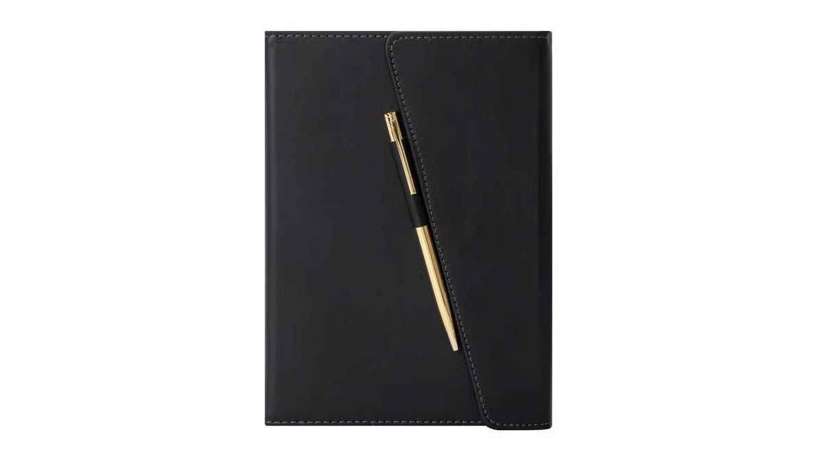 Flap journal with pens