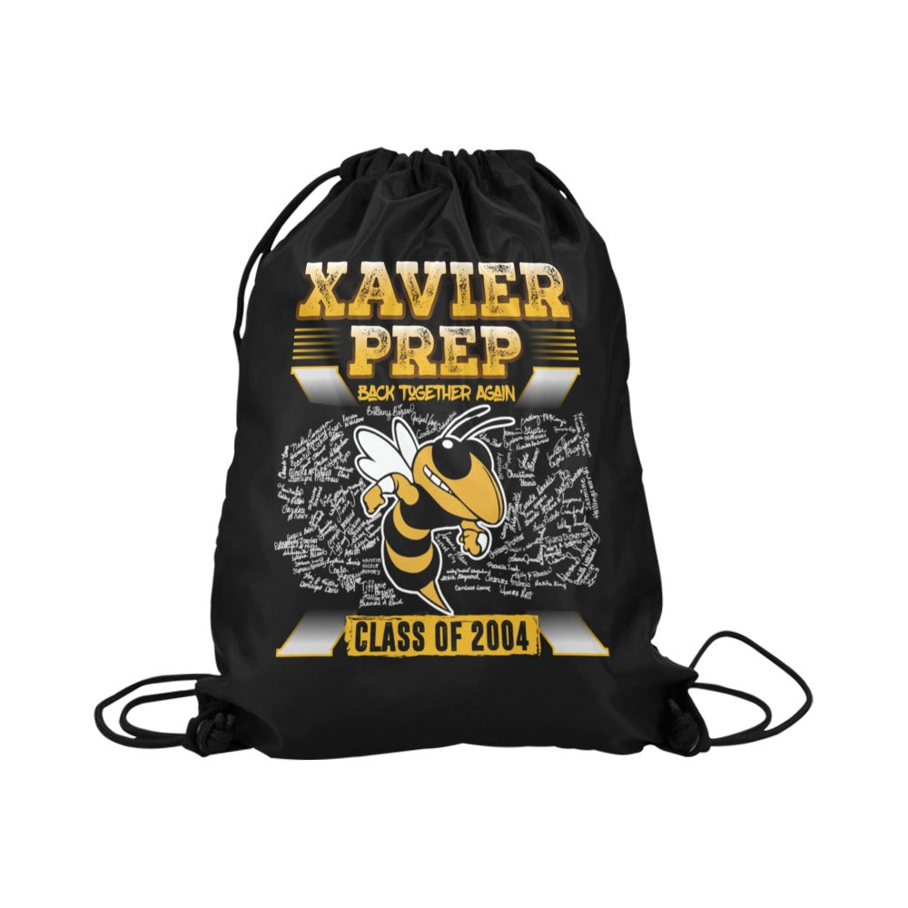 Black Drawstring Tote Bag