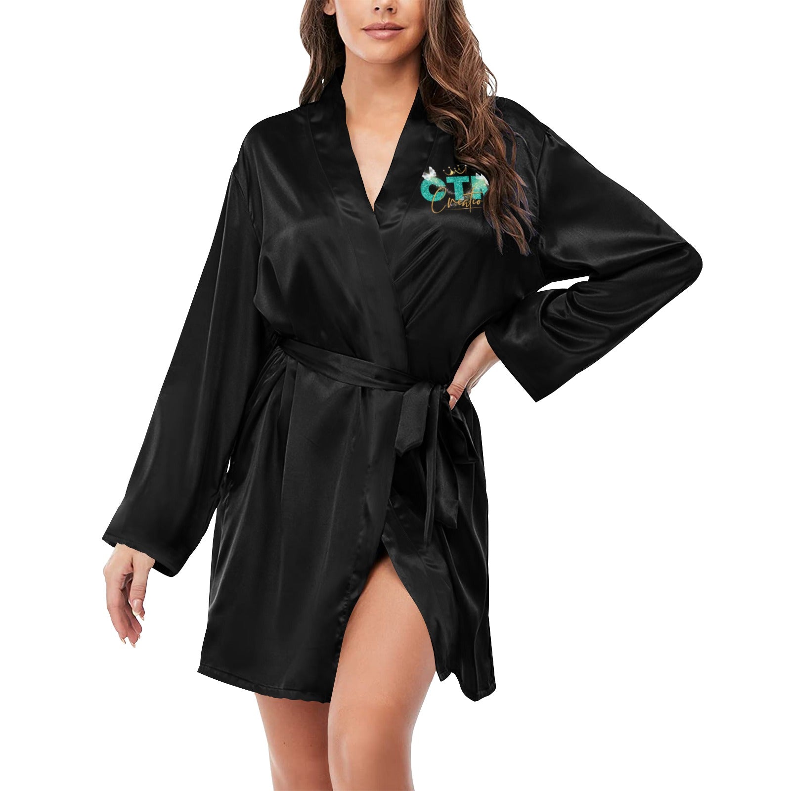 Customize Women's Long Sleeve Belted Night Robe – CTM CREATIONS LLC