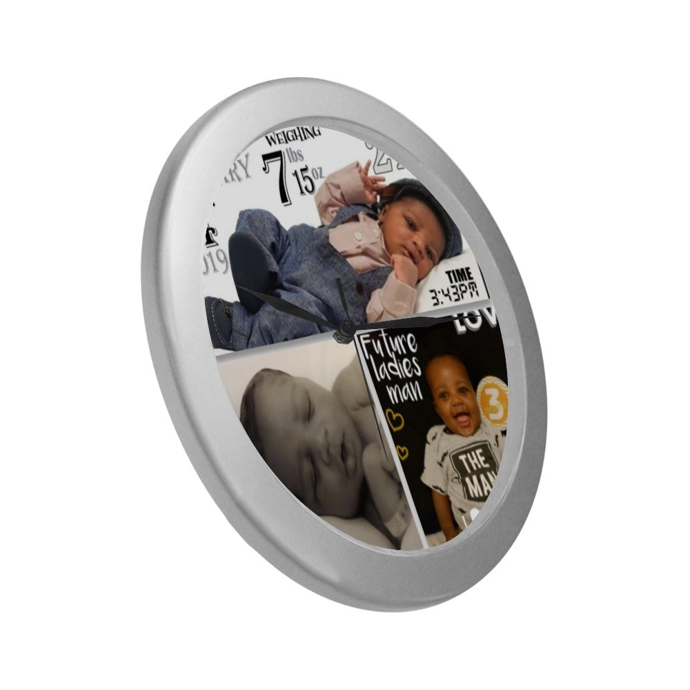 Customize Silver Wall Clock