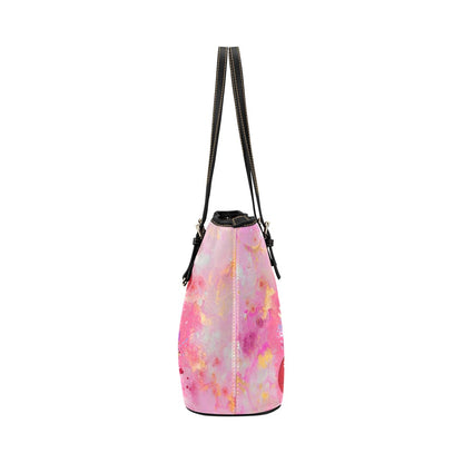Lipstick and lips Purse Leather Tote Bag/Small